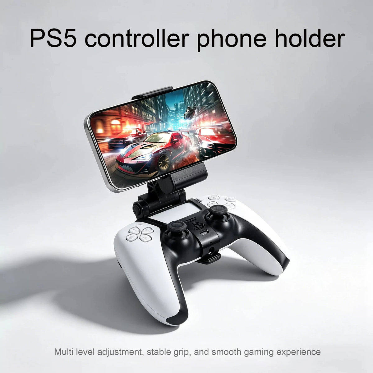 PS5 Controller Phone Holder – Adjustable Metal Clip Stand