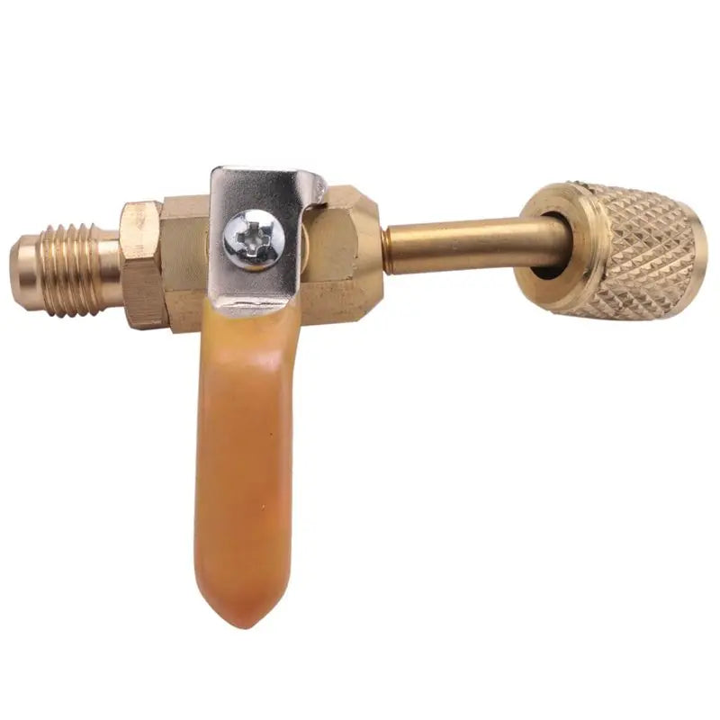 4-Pack Brass Shut-Off Valves for 1/4" HVAC R410a R134a Hoses