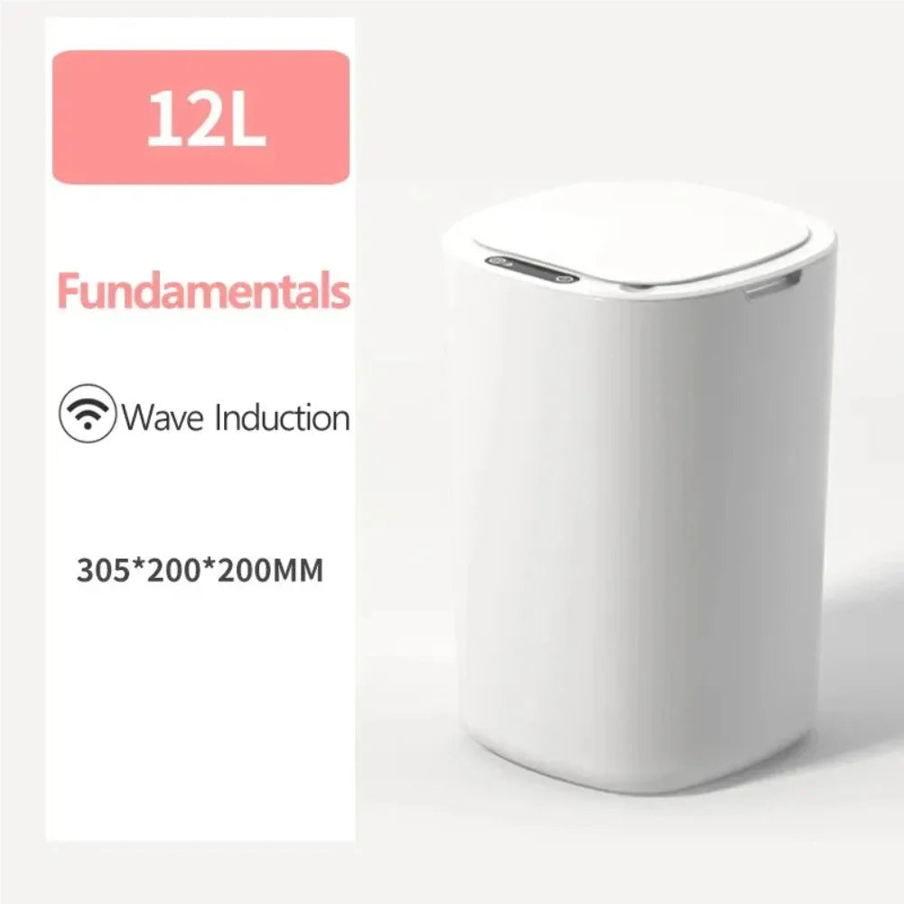 VIBE 12L Smart Sensor Automatic Electric Trash Can – White