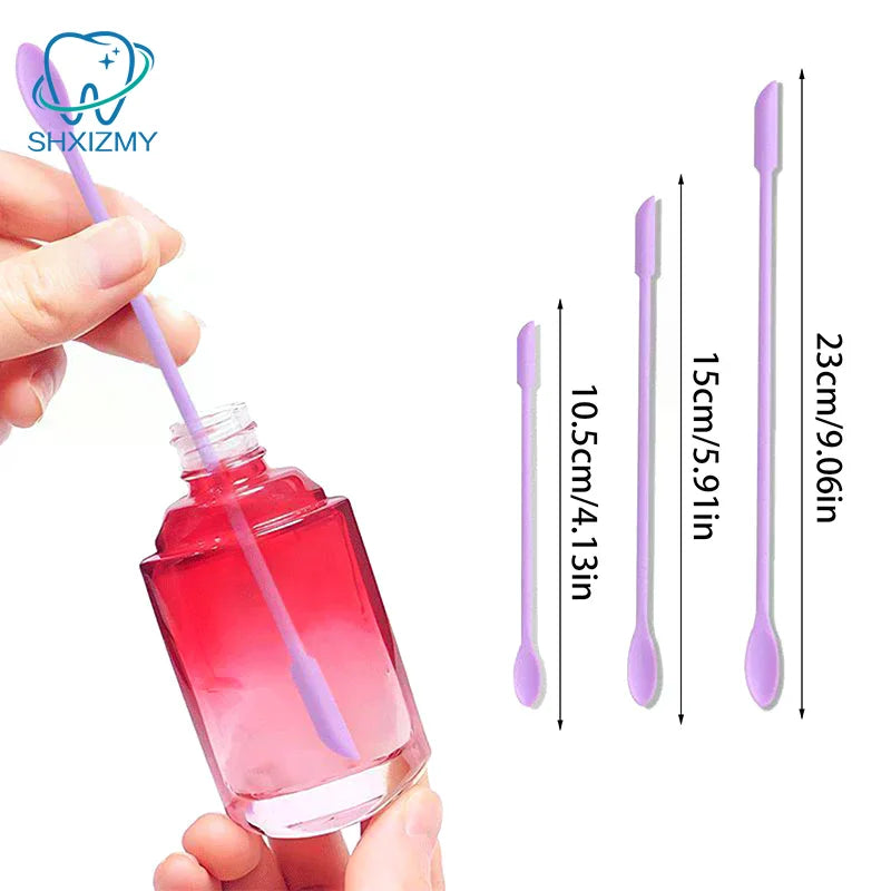 3-Piece Mini Silicone Spatula Set – Double-Headed Makeup Tool