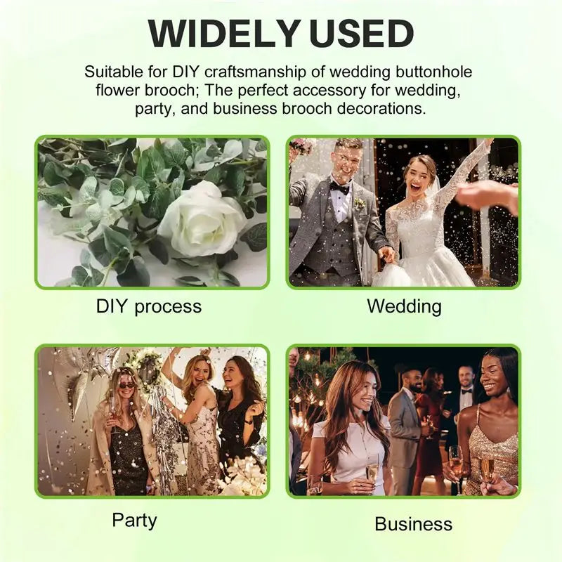 30 Pairs Boutonniere Magnets for Wedding Corsage & Brooch – Green
