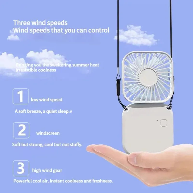 VIBE Portable Mini Handheld Fan USB Rechargeable Foldable