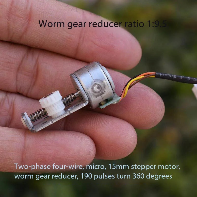 15BY Mini 15mm 2-Phase Stepper Motor Linear Screw Shaft & Gear DIY