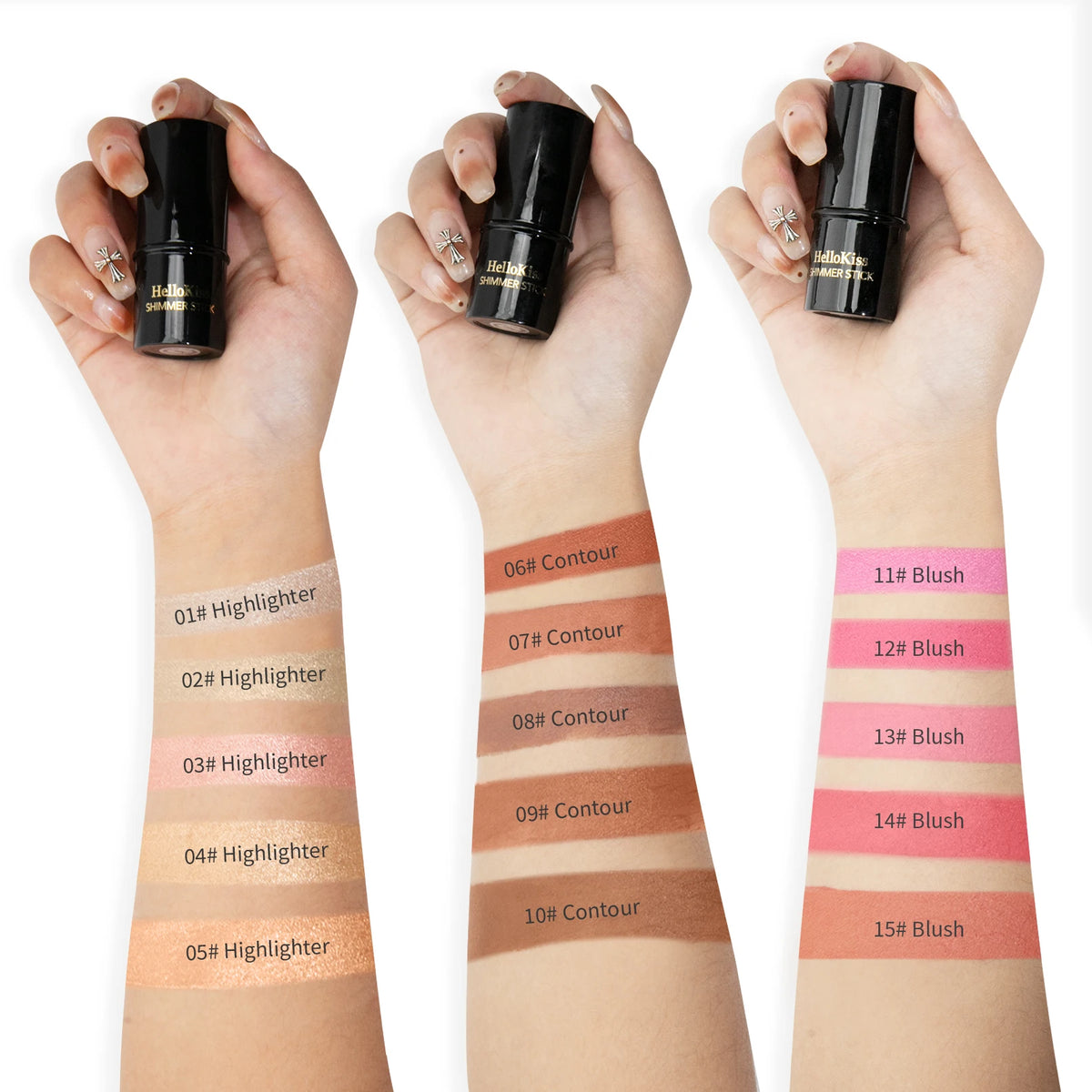 OREADEX Shimmer Bronzer Highlighter Contour Stick – 15 Colors