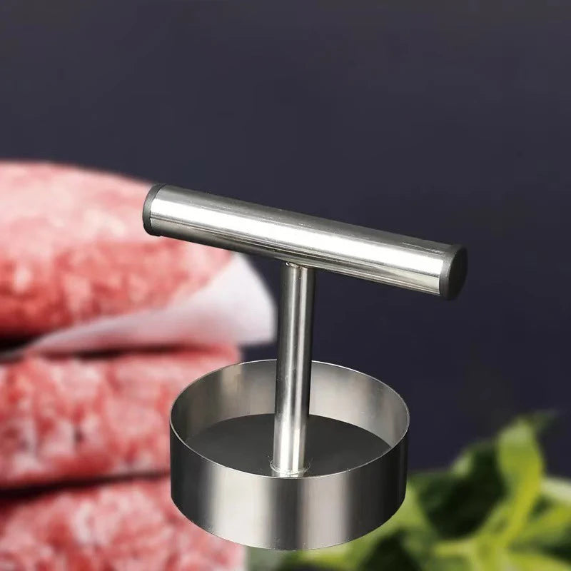 Stainless Steel Hamburger Patty Press Mold – Adjustable Thickness