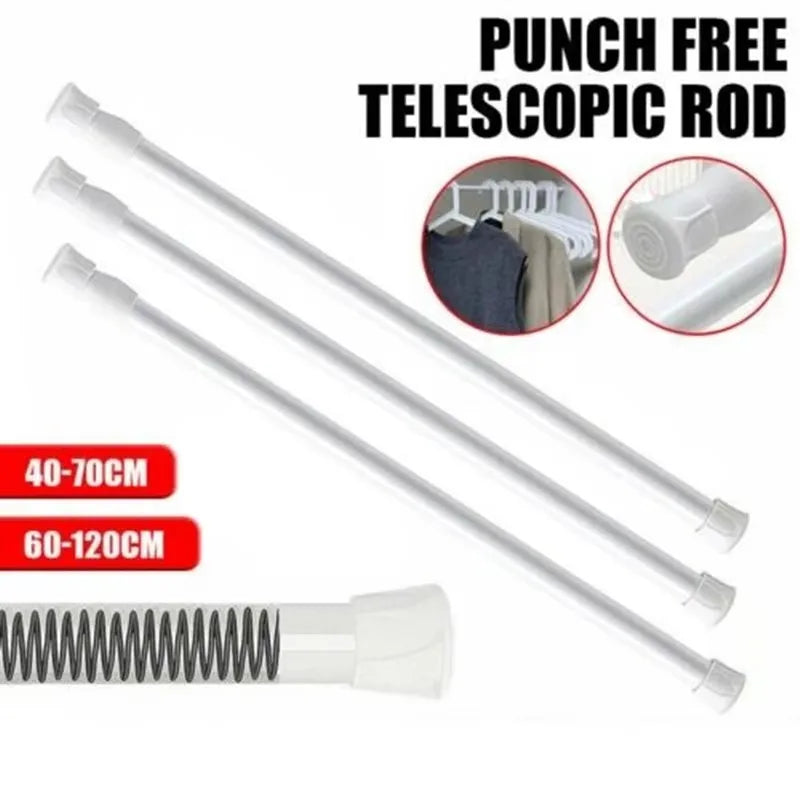 Adjustable Punch-Free Telescopic Curtain Rod | Shower & Closet