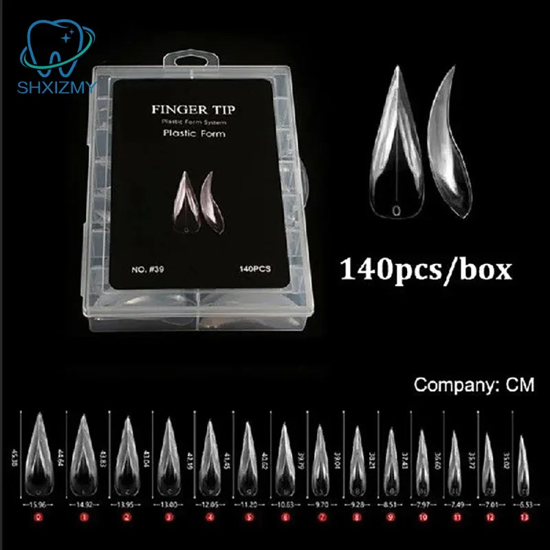 Eagle Talon False Nail Tips Clear Stiletto 70/140/150pcs