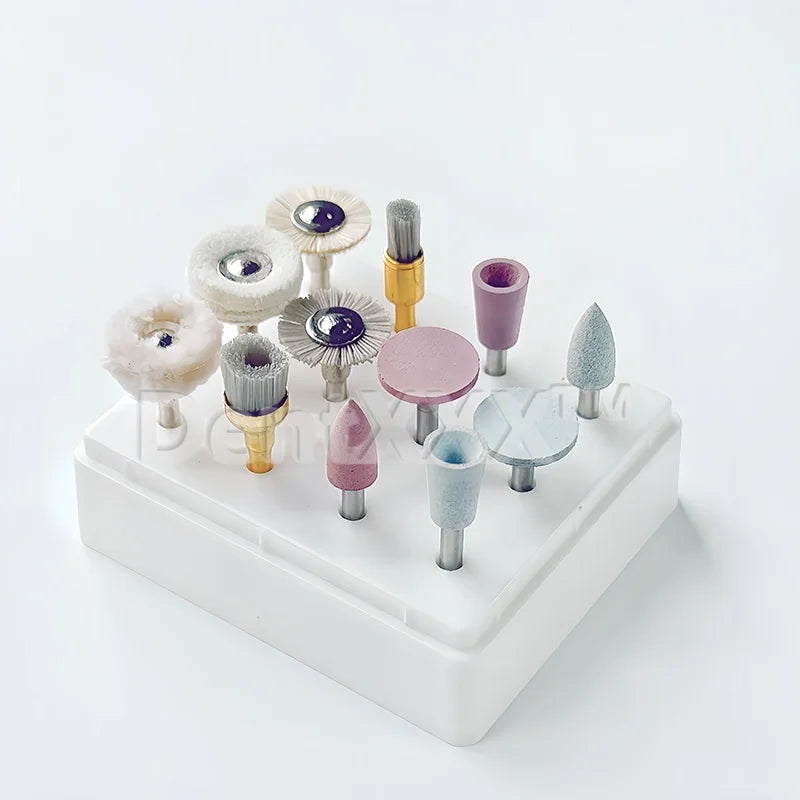 12-Pc Composite Polishing Kit 2.35mm Shank Low-Speed Tools