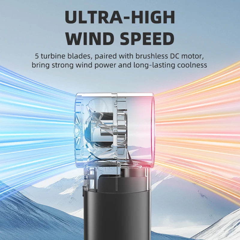 VIBE Handheld Mist Fan – Portable USB Turbine Spray Cooling