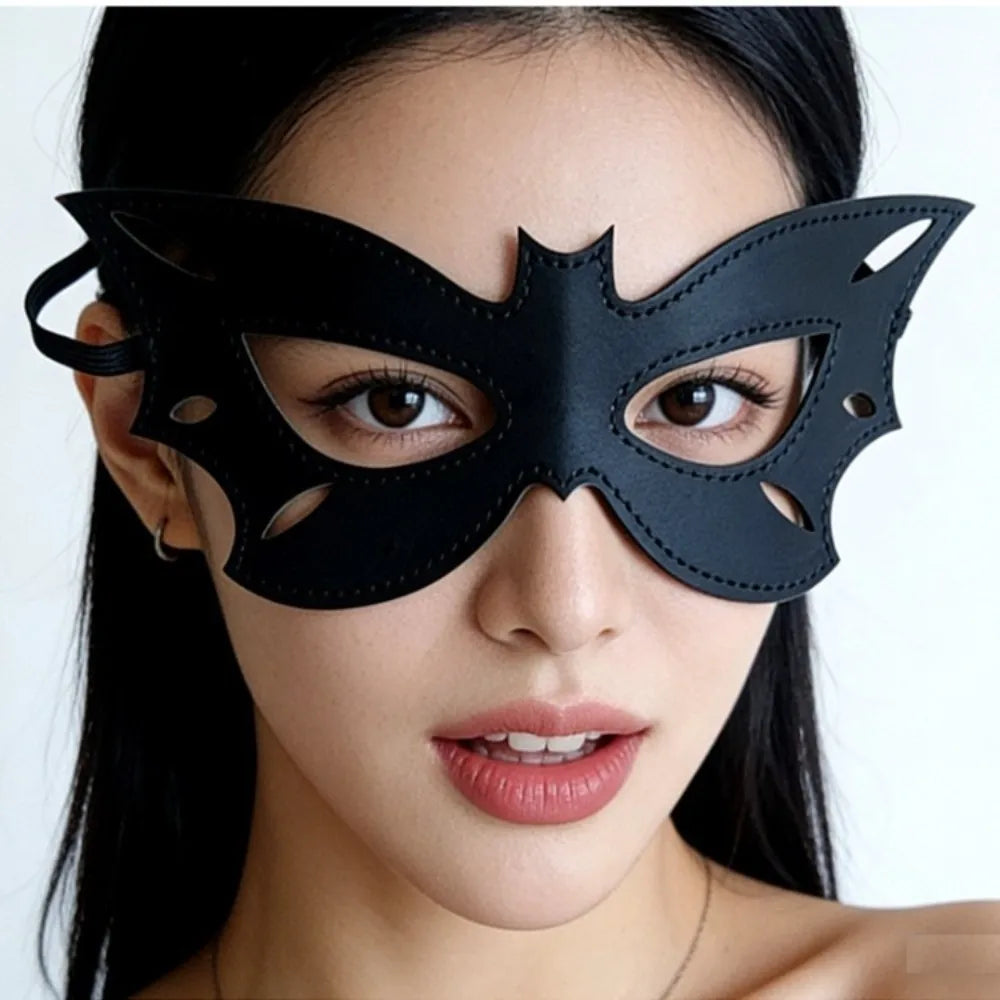PU Leather Masquerade Mask – Bat Cat Bunny Halloween Cosplay