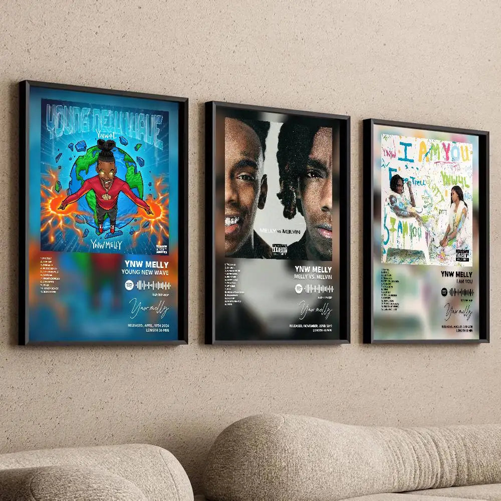 YNW Melly Waterproof Self-Adhesive Art Poster | Wall Decor