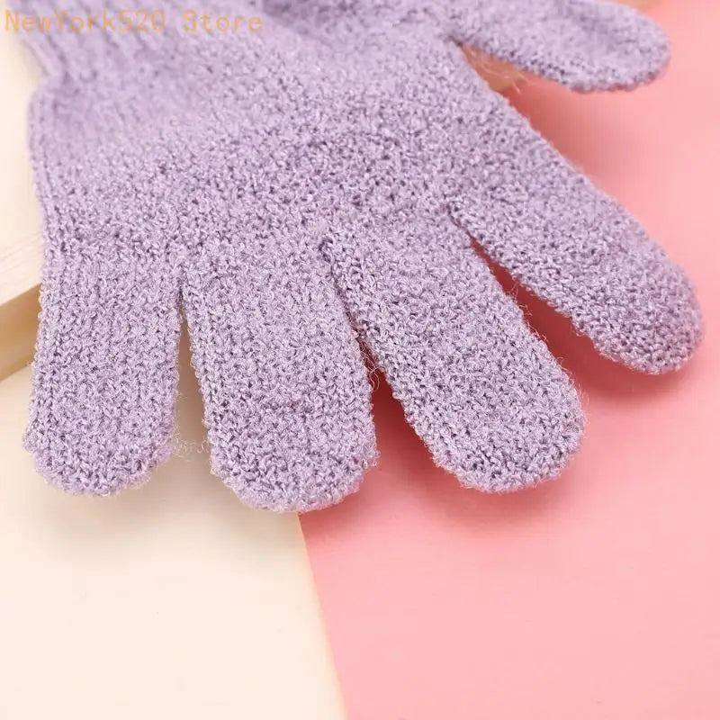 2-Pack Exfoliating Bath Gloves Body Scrubber Spa Massage