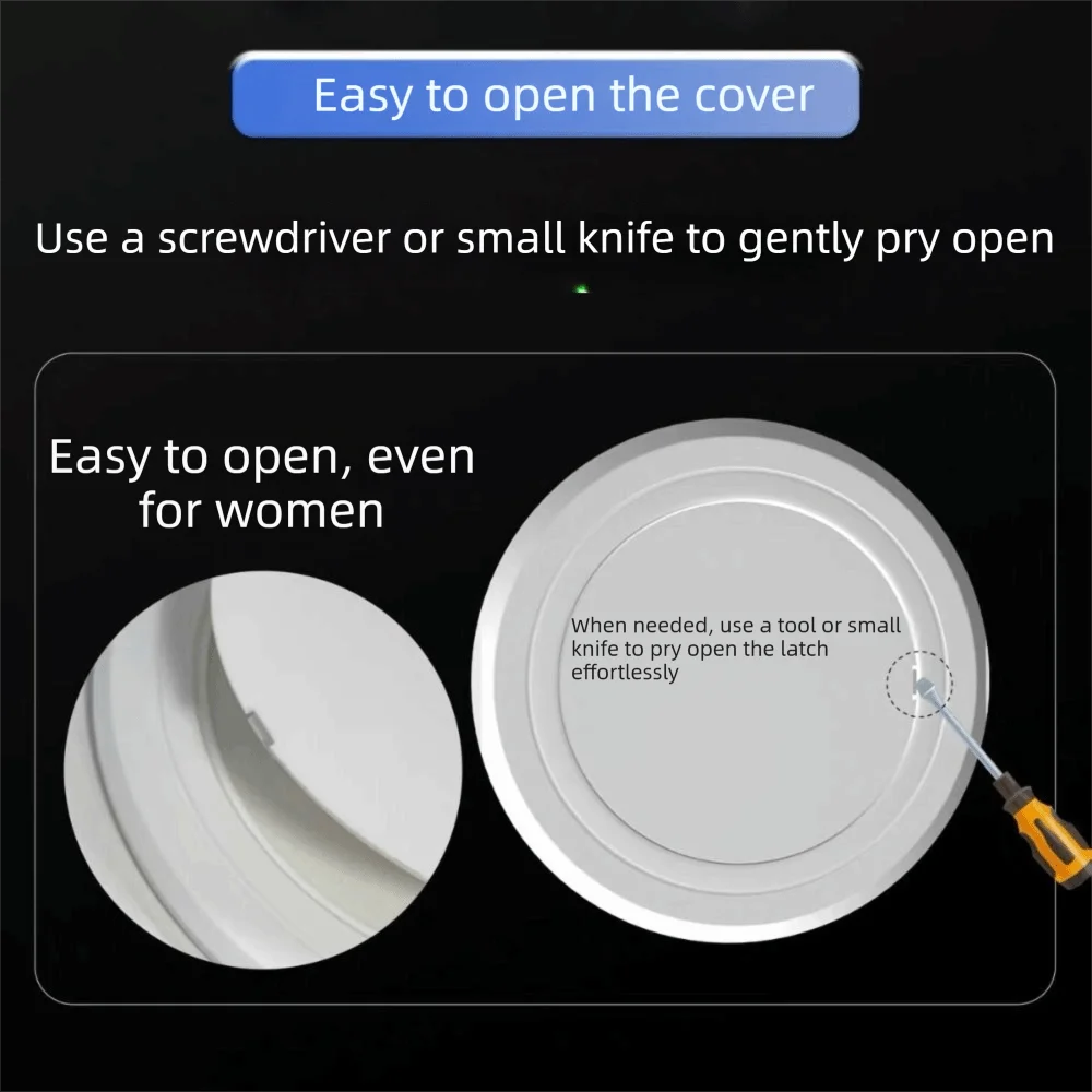 Round PVC Access Panel Self-Adhesive Wall Hole Cover | 5 Sizes
