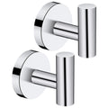2-Pack Polished Stainless Steel Wall Hooks – Towel & Robe Hanger