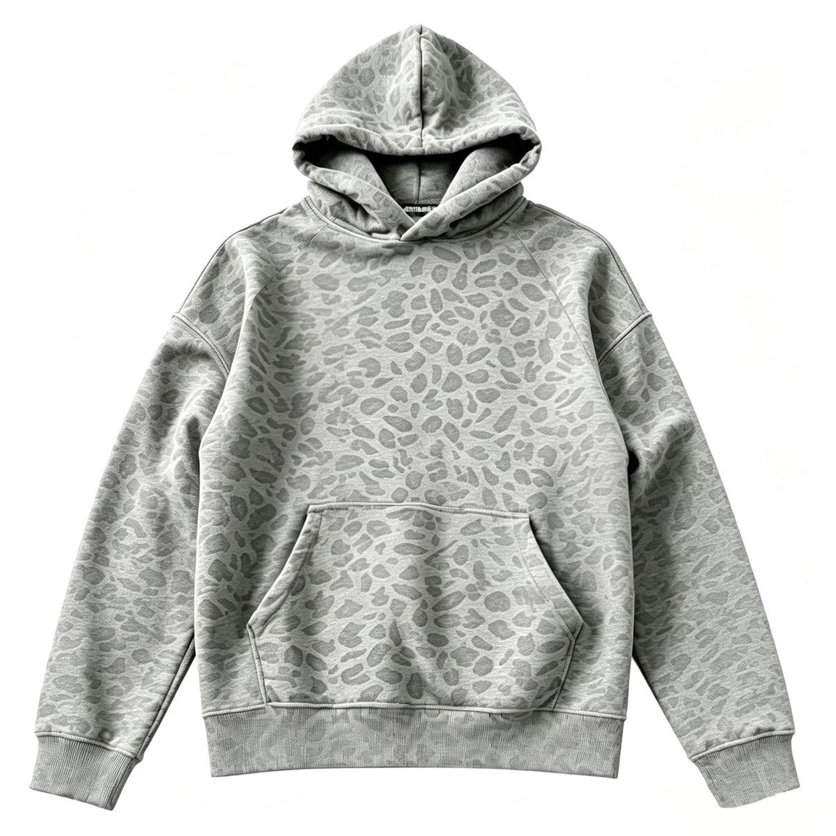 Women's Leopard Print Hoodie Loose Pullover Sweatshirt