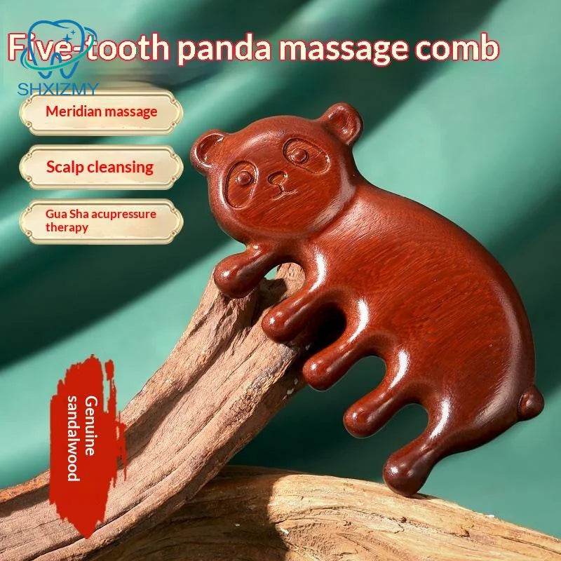 Sandalwood Goat-Shaped Scalp Massage Comb | Natural Hair Care