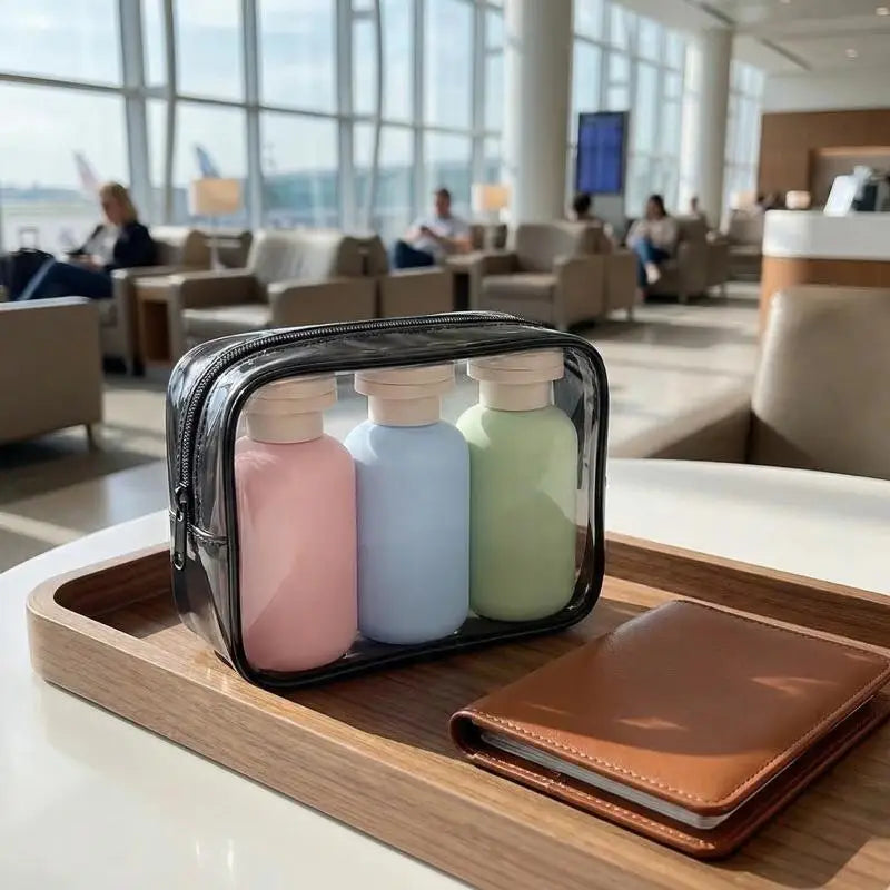 3-Pack Leakproof Travel Bottles 100ml Refillable Squeeze Tubes
