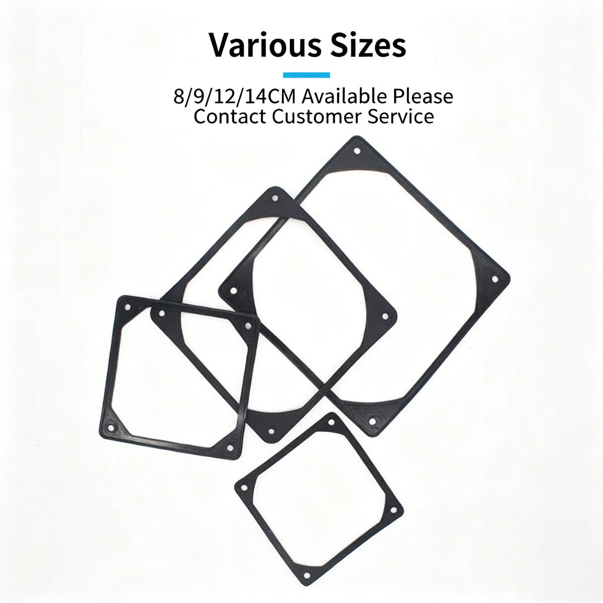 Silicone Fan Damping Pads 80 90 120 140mm Anti-Vibration