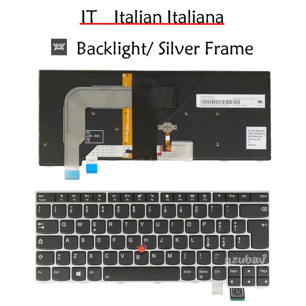 Backlit Keyboard for Lenovo ThinkPad T460S T470S – Multi Layout