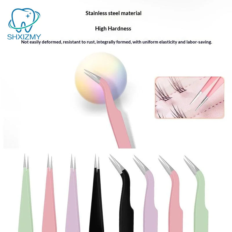 Stainless Steel Eyelash Extension Tweezers – Curved & Straight