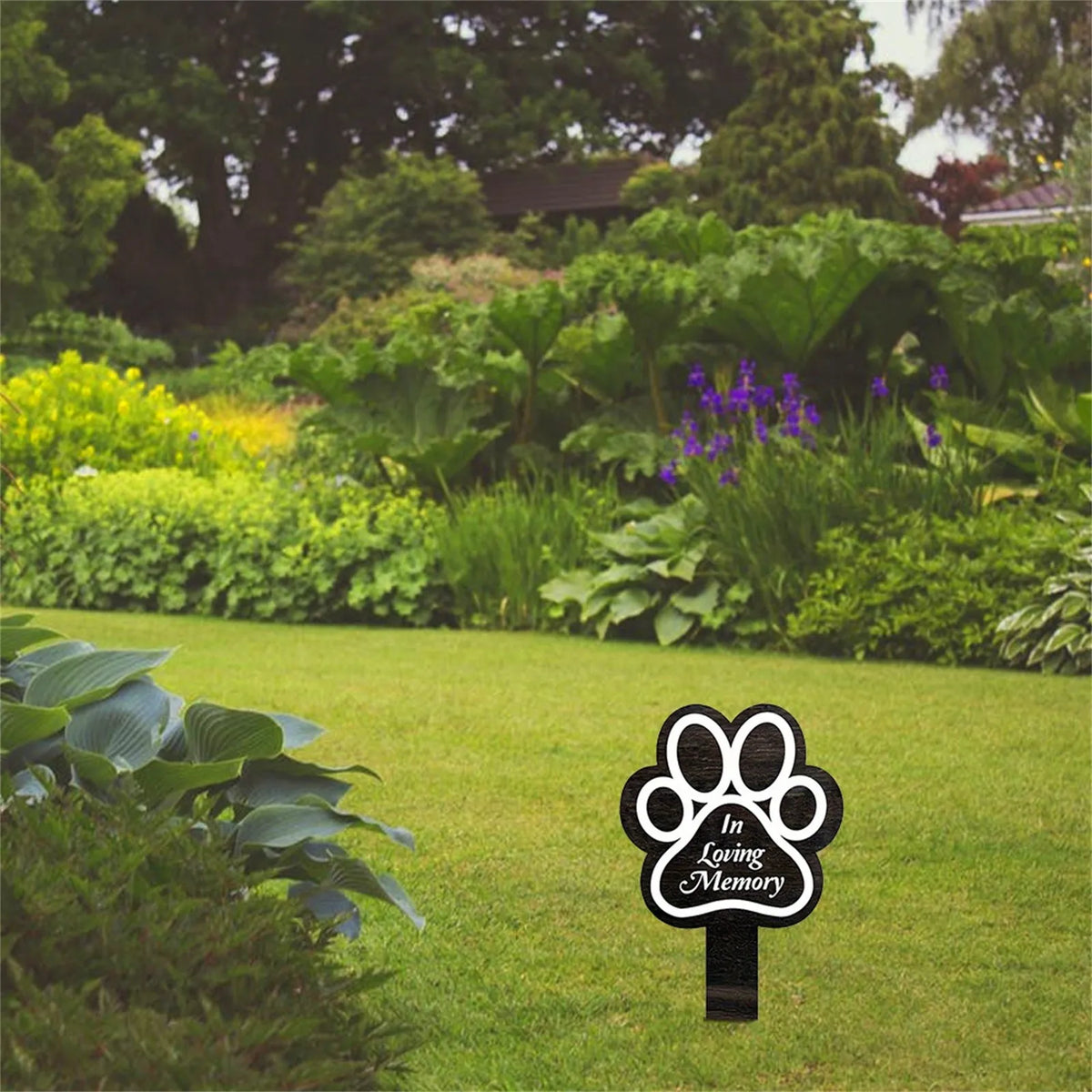 Dog Memorial Garden Stake – Wooden Pet Grave Marker Decor