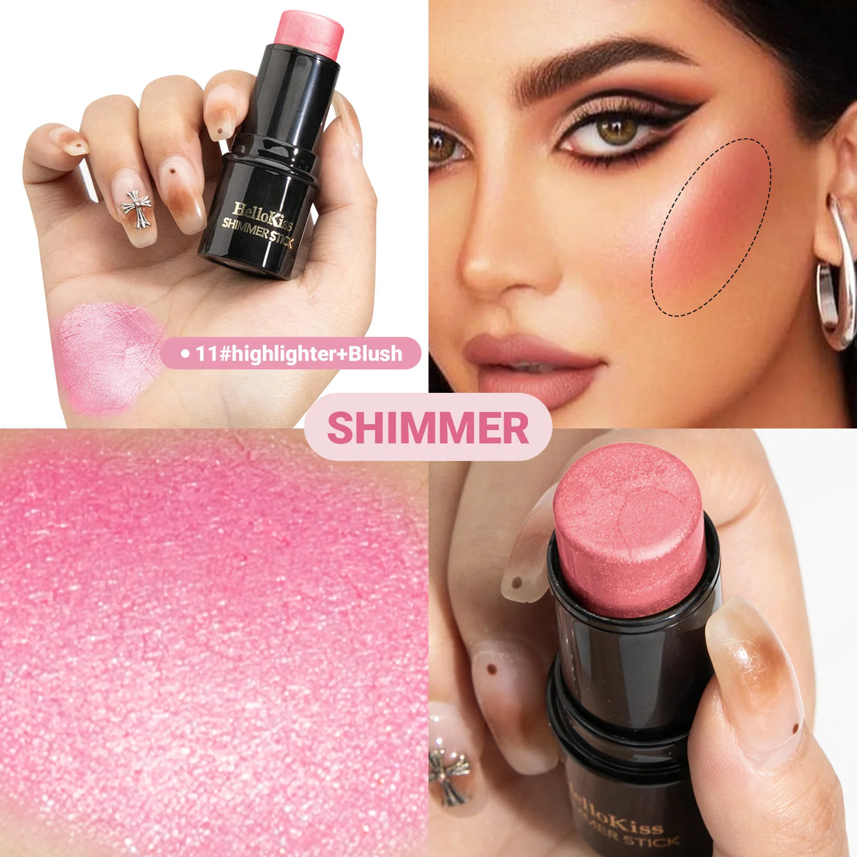 OREADEX 15-Color Shimmer Bronzer Highlighter Contour Stick