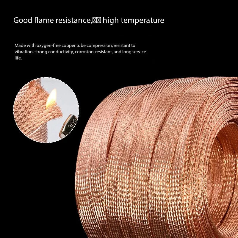 Tinned Copper Braided Expandable Cable Shielding Sleeve 2–28mm