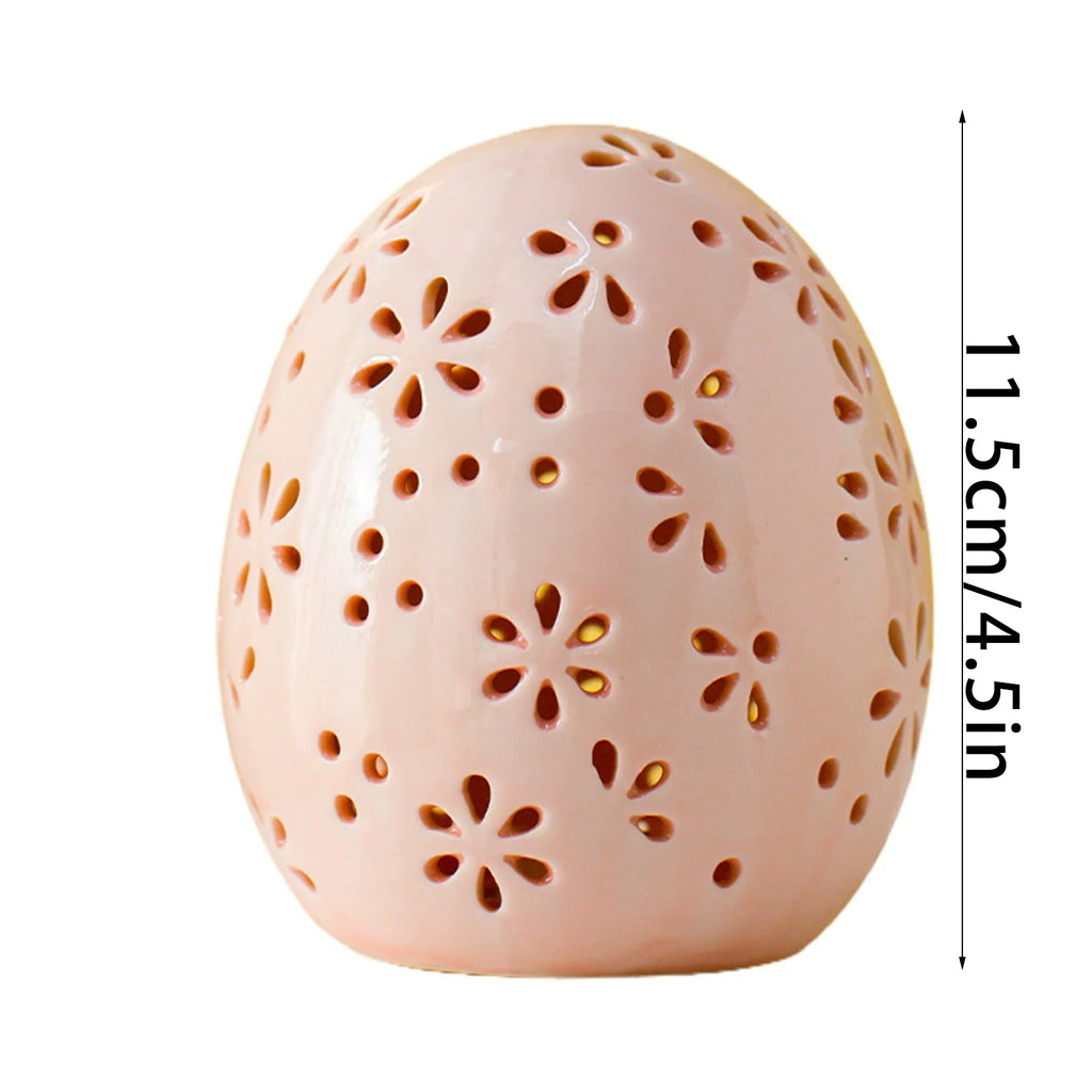 Rustic Easter Egg Glass Dome Ornament | Resin Décor