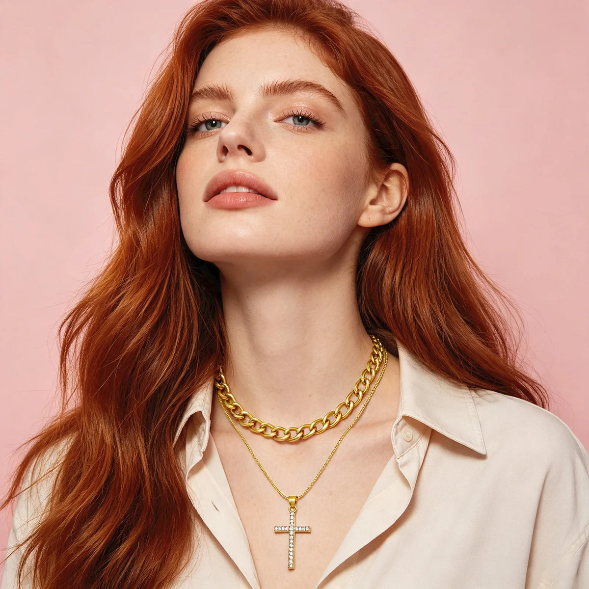 VIBE 7-Piece Gold Jewelry Set – Necklace, Earrings & Ring