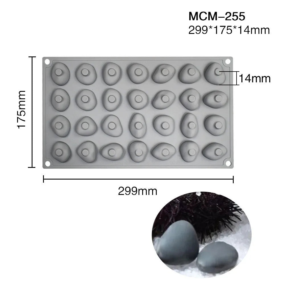 28-Pc Cobblestone Silicone Mold – Food Grade Baking & Chocolate