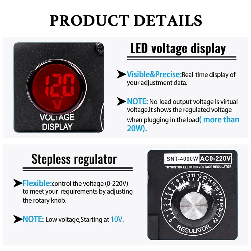 AC Motor Speed Controller 120V SCR Variable Fan Speed Regulator