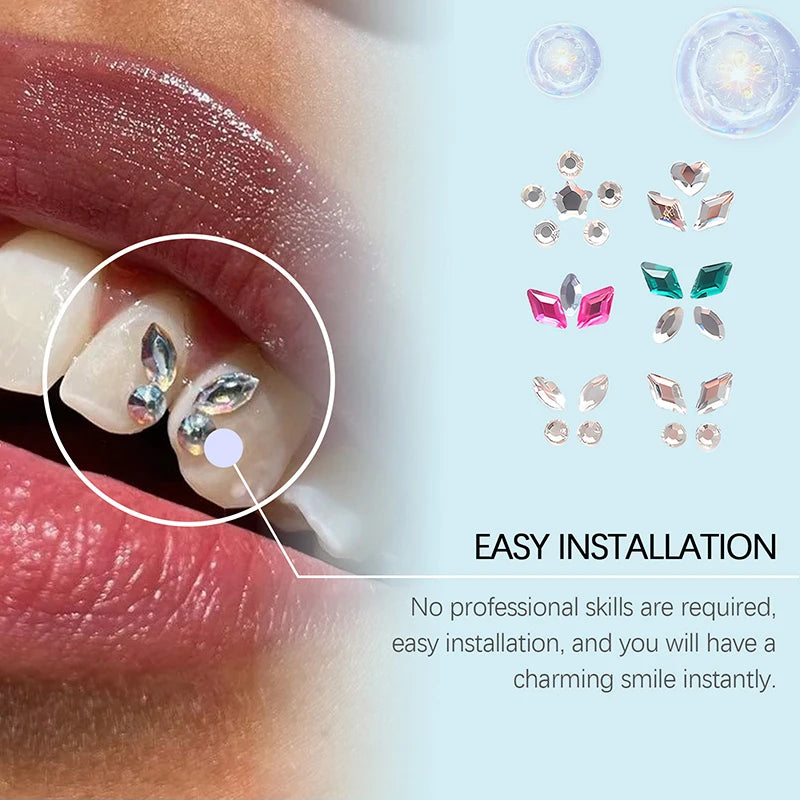 24pcs Dental Crystal Rhinestones – Tooth Gems Smile Decoration
