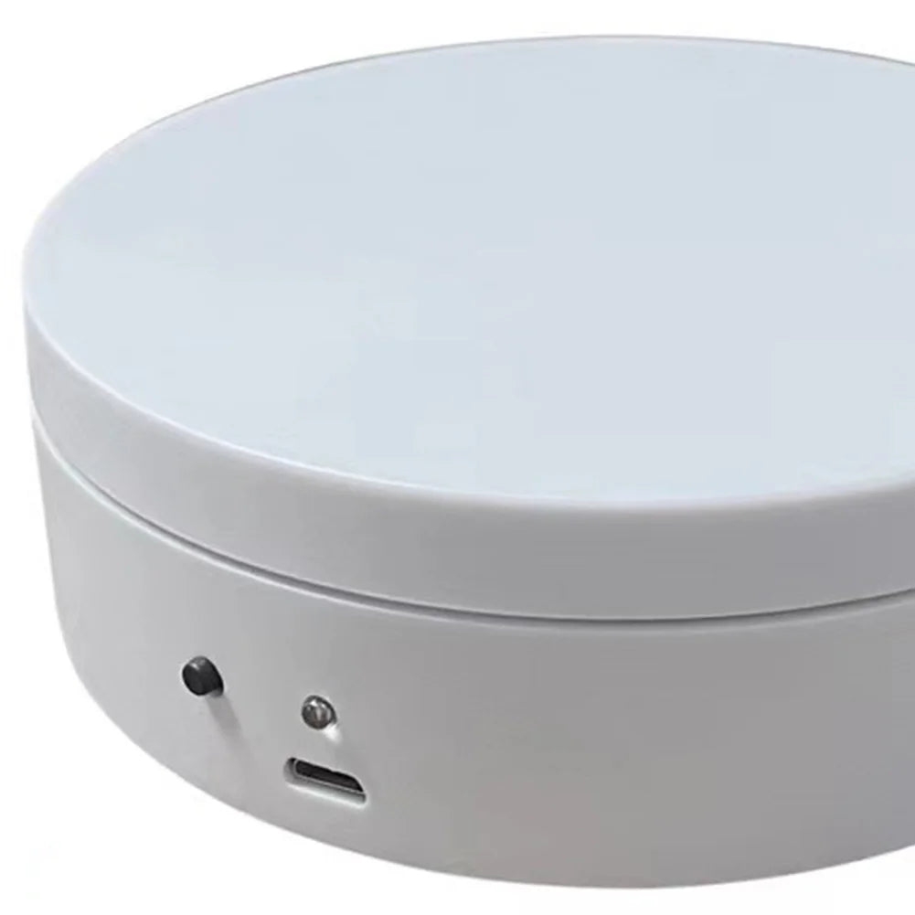 360° Electric Rotating Turntable 12cm – USB & Battery Display