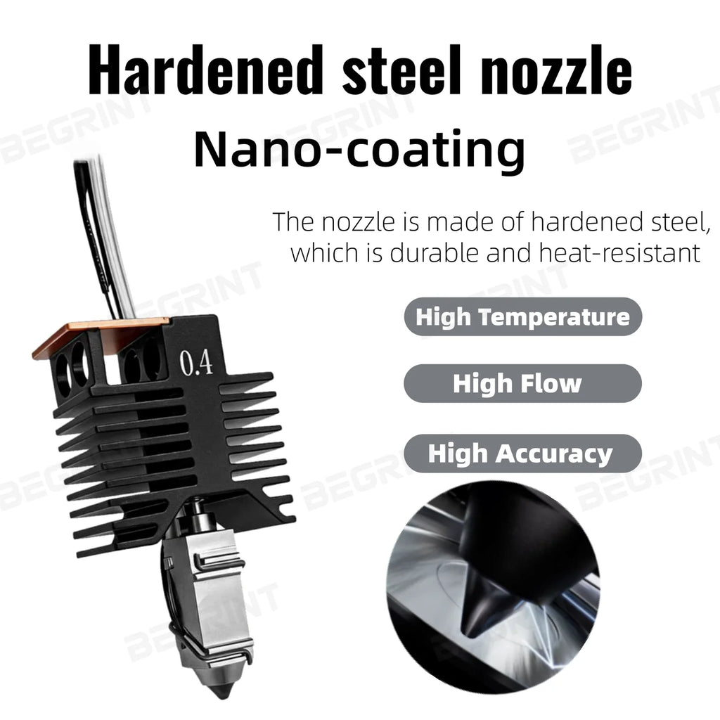 BEGRINT 0.4mm Hardened Steel Hotend for Snapmaker U1 3D Printer