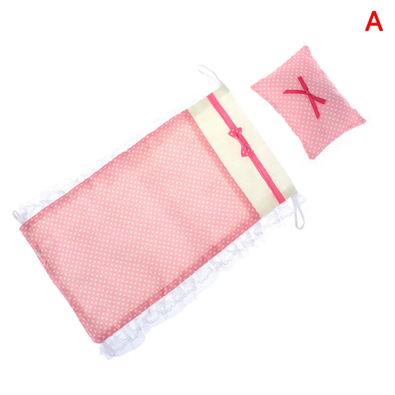 1/12 Dollhouse Single Mattress with Pillow – Miniature Bedding Set