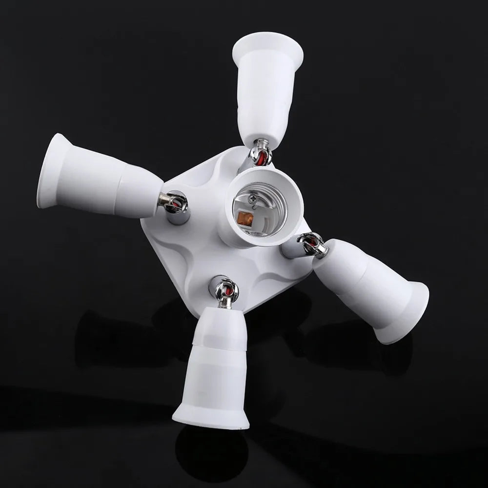 E26 Light Socket Splitter – 3/4/5-Head Adjustable Lamp Adapter