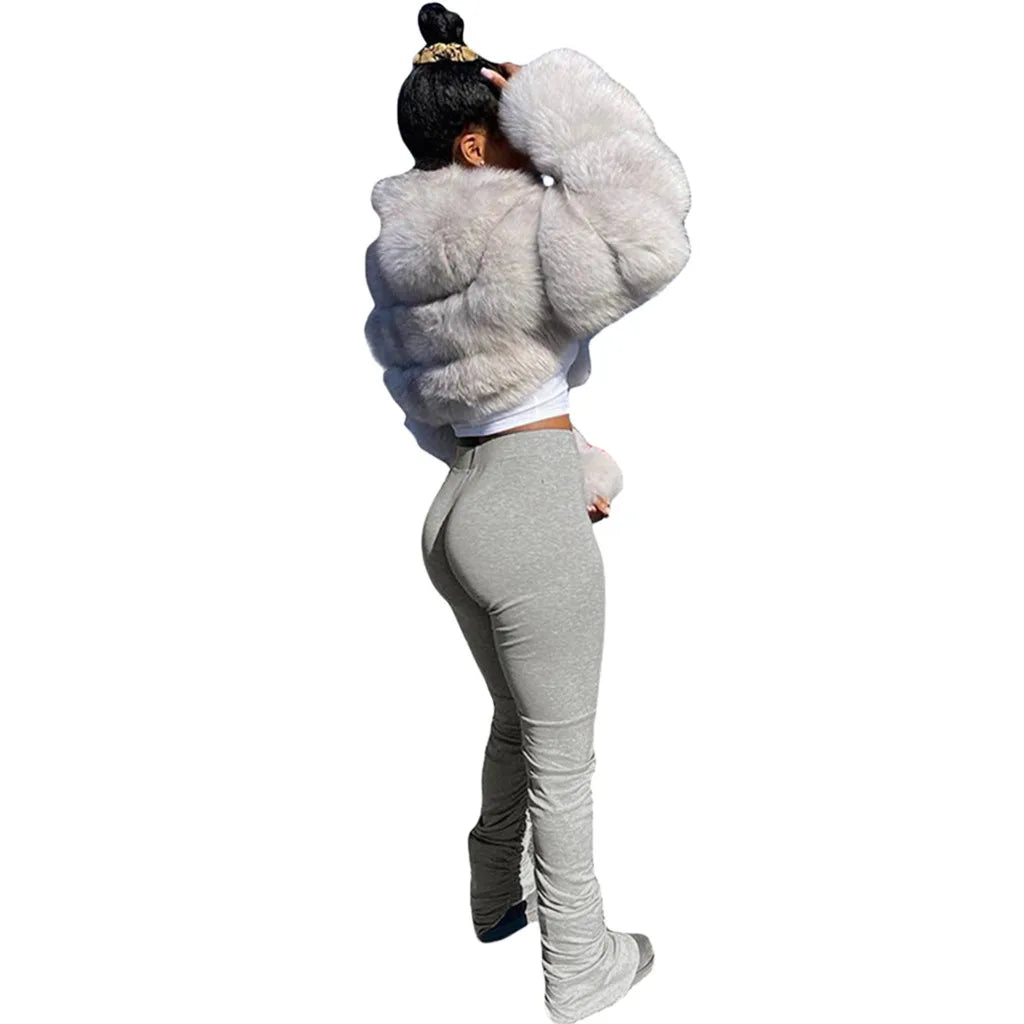 Women's Stacked Yoga Leggings Stretch Bootcut Lounge Pants