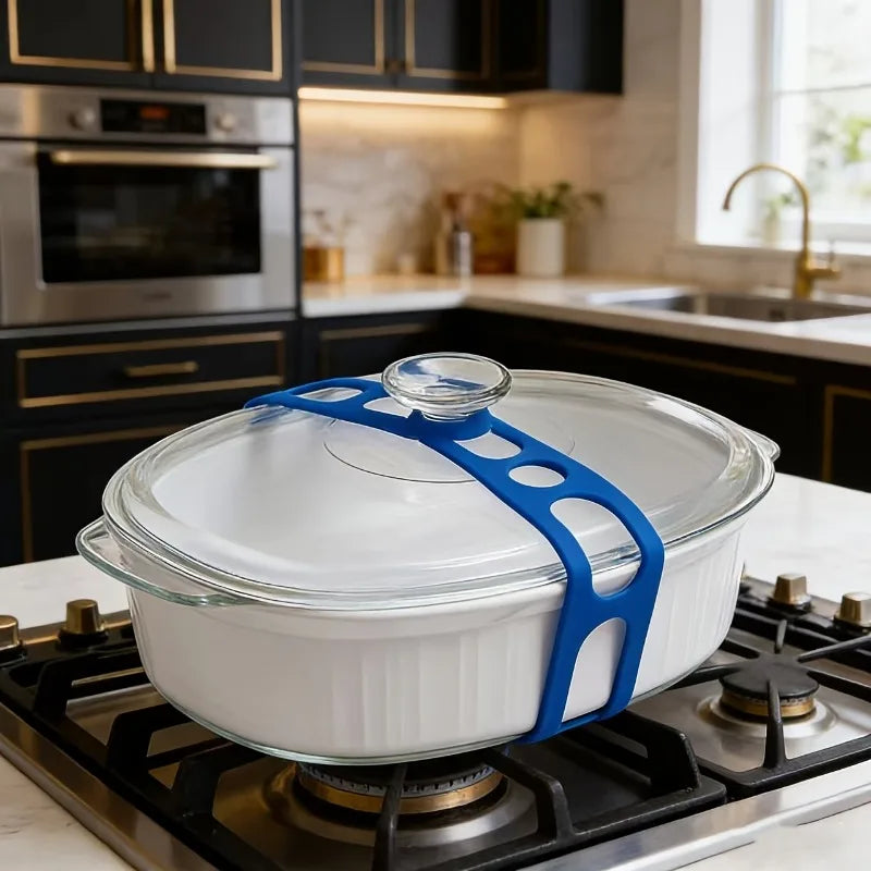 Reusable Silicone Binding Strap for Can & Pot Lids – Kitchen Organizer