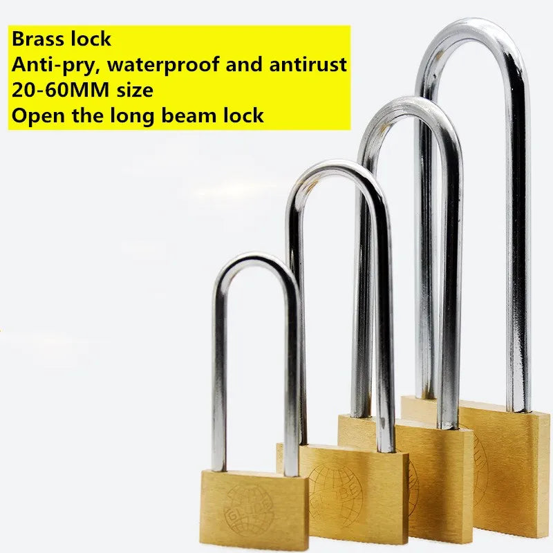 Brass Copper Padlock Wolf Head Design 20mm–40mm with 3 Keys