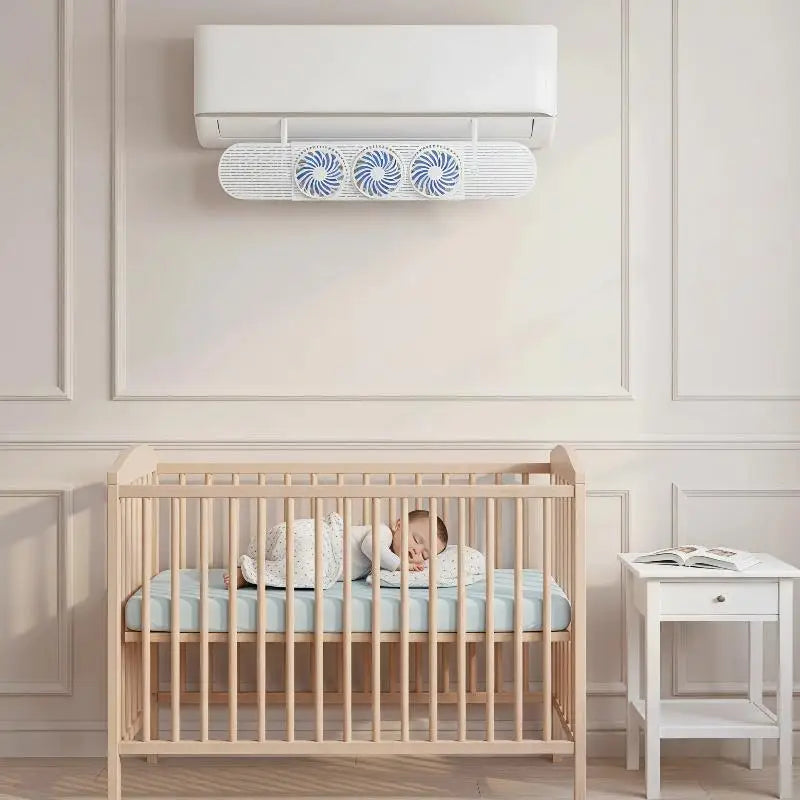 Gmarty AC Wind Deflector 3-Fan Air Baffle | Tool-Free Setup