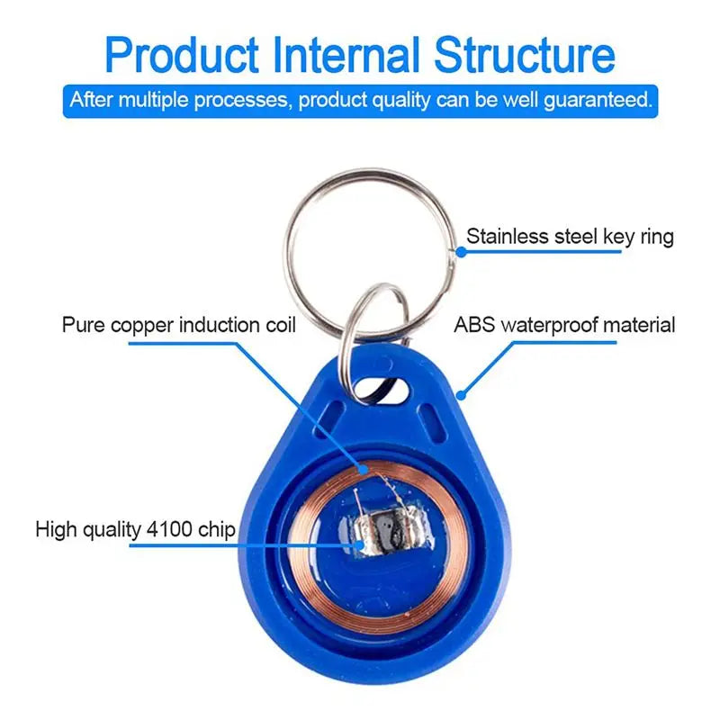 200-Pack 125KHz RFID Keyfobs TK4100 Door Access Control Tags