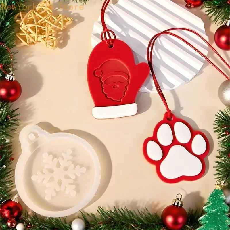 Silicone Christmas Mould – Reindeer Snowman Bells Designs