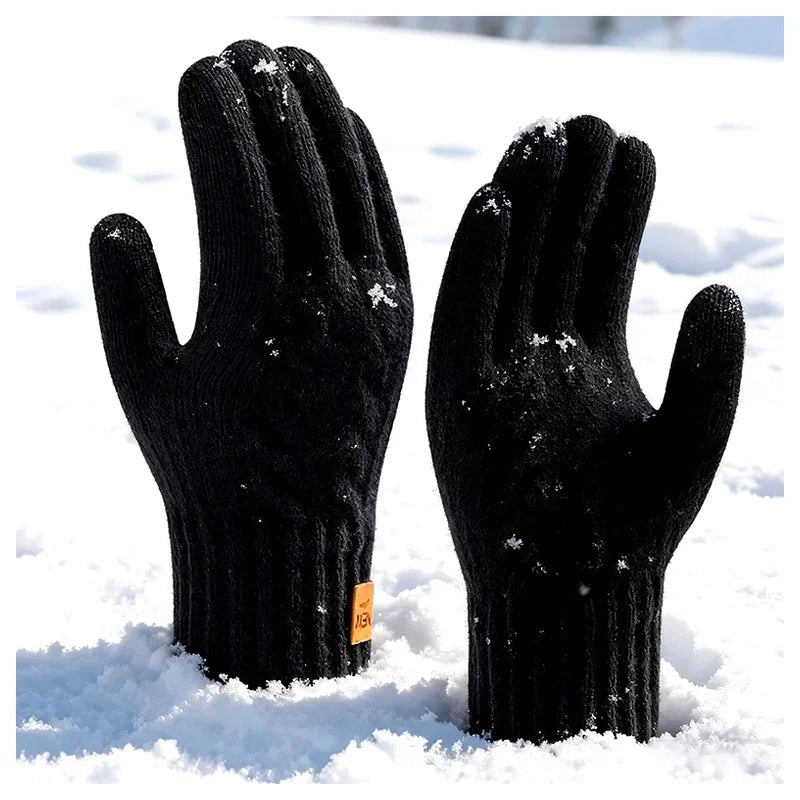 VIBE Touchscreen Winter Knit Gloves – Warm Plush Unisex
