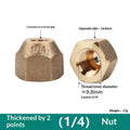 Brass Flare Nut HVAC AC Pipe Fitting 1/4" 3/8" 1/2" 5/8" 3/4"