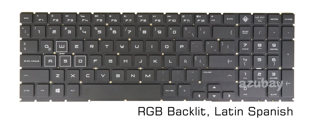 RGB & Red Backlit Keyboard for HP Omen 15-DC Multi-Language