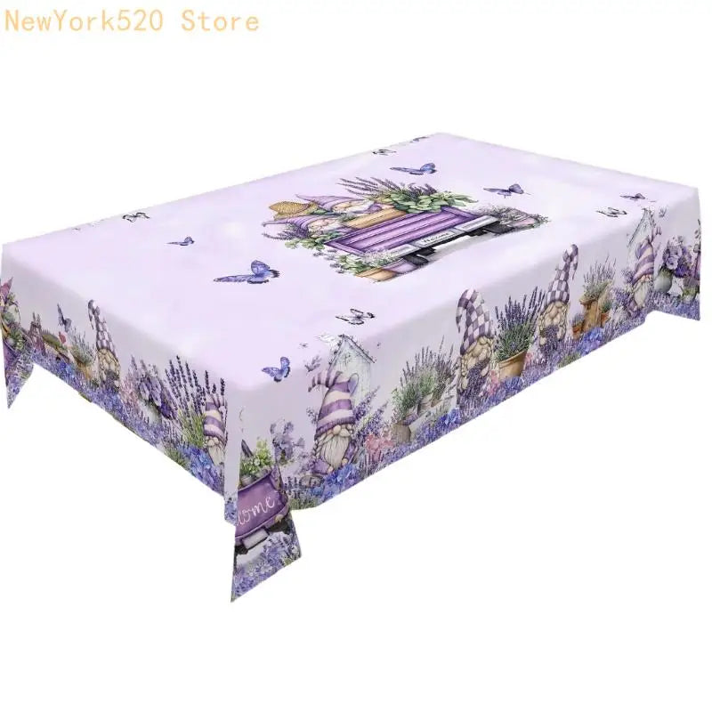 Easter Velvet Tablecloth – Washable Festive Table Cover