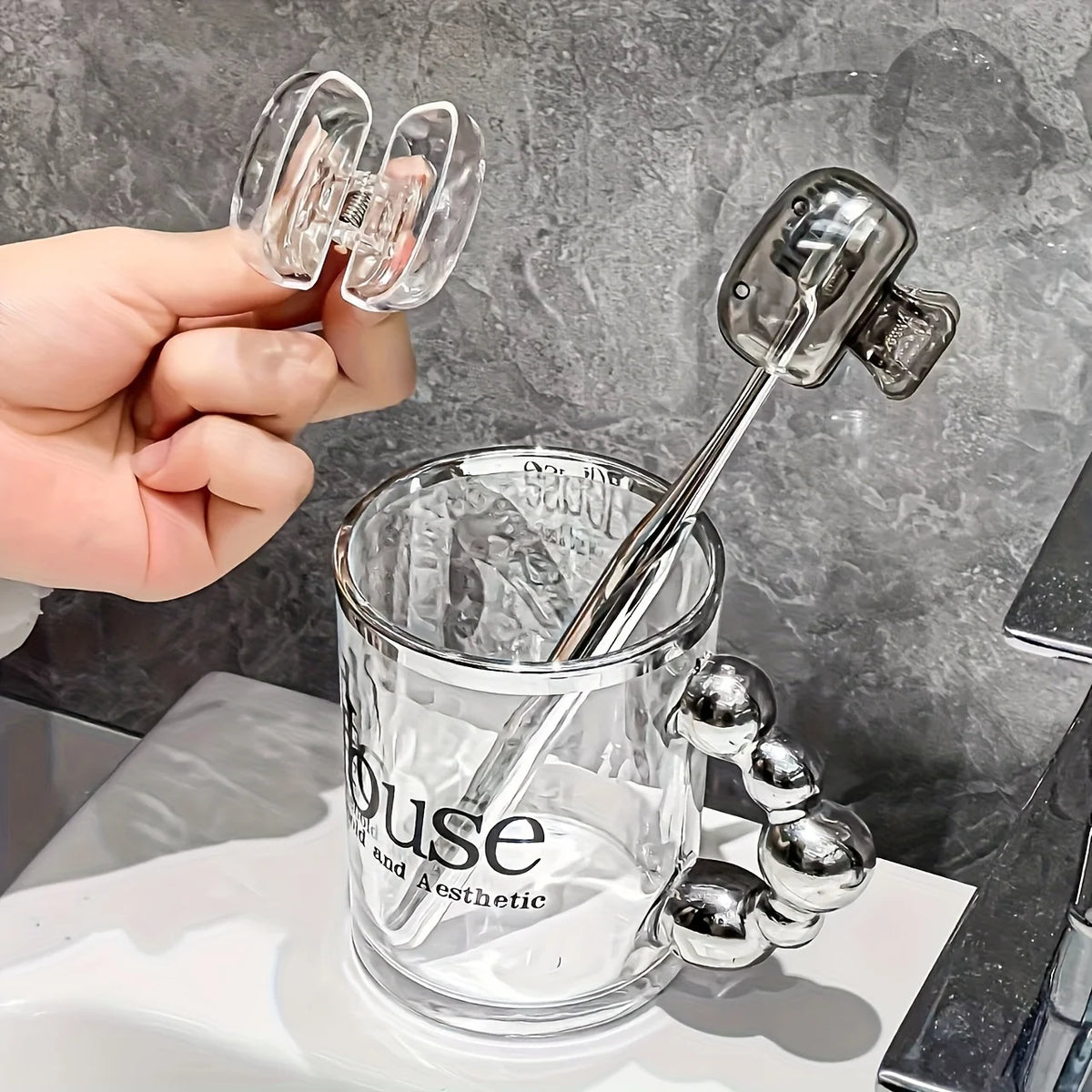 6-Pack Clear Toothbrush Head Covers – Dustproof Travel Caps