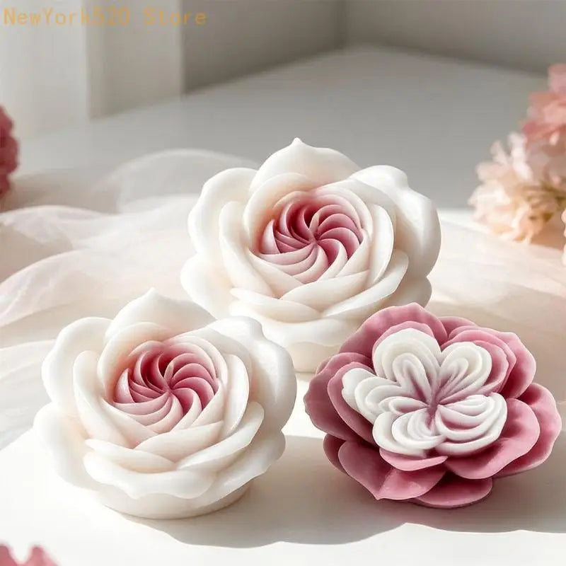 Rose Flower Silicone Mold – Candle, Soap & Resin Casting