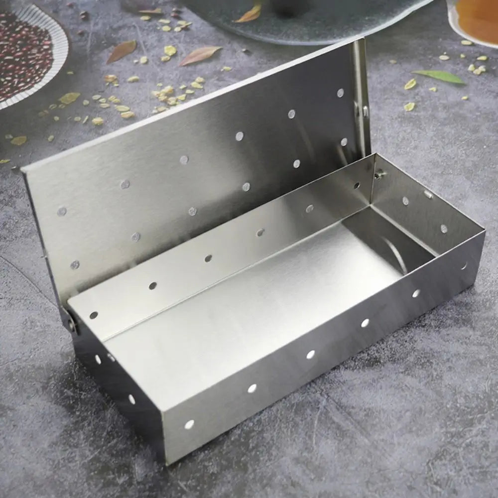 VIBE Stainless Steel Smoker Box for Gas & Charcoal Grills