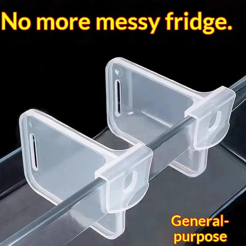 Adjustable Clear Fridge Divider Clips – Shelf Organizer
